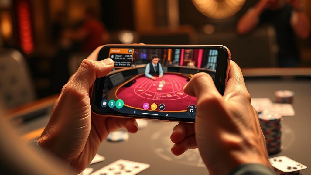 การเลือกห้องบาคาร่าหลายโต๊ะบนแท็บเล็ต