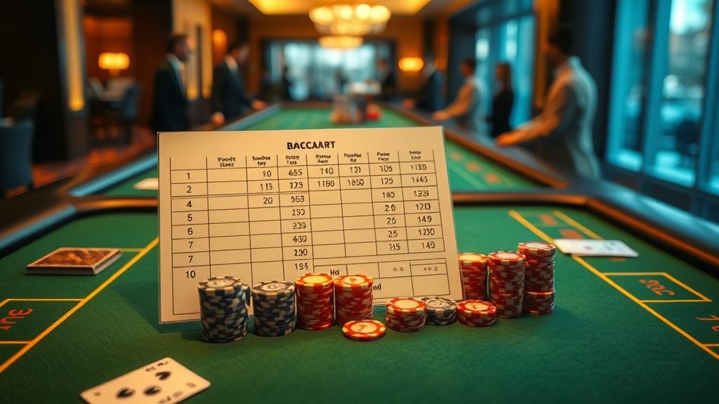 กราฟแสดงกลยุทธ์การบริหารเงินทุนบาคาร่า