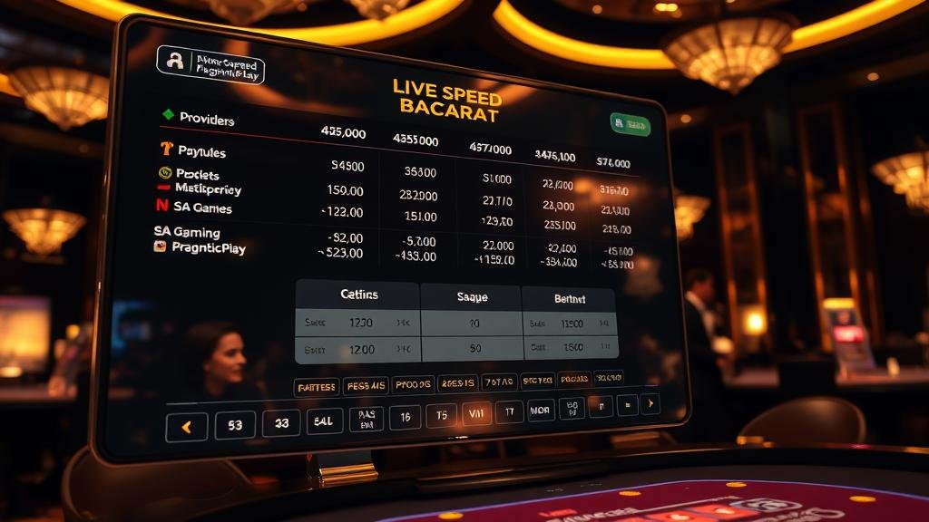 ตารางเปรียบเทียบกลยุทธ์การเดินเงินบาคาร่า