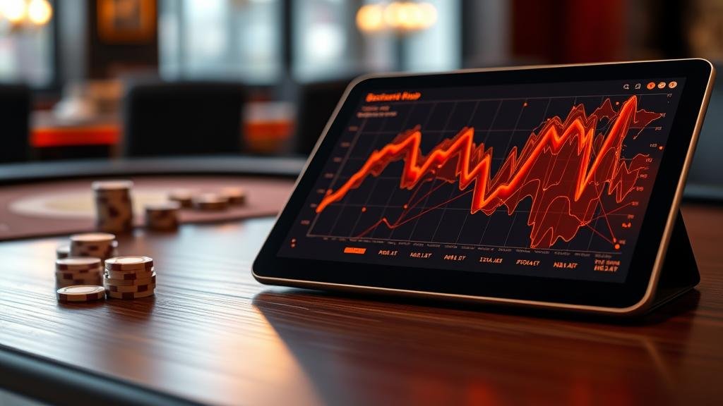 หน้าจอเกมบาคาร่าบนมือถือ แสดงสถิติย้อนหลัง