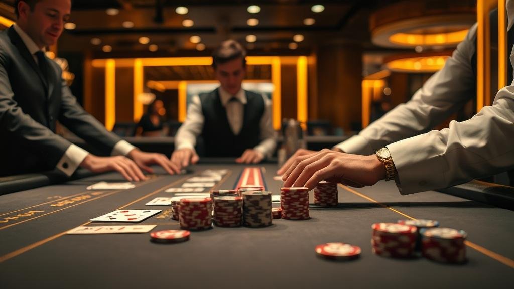 ภาพแสดงการชนะในเกมบาคาร่า