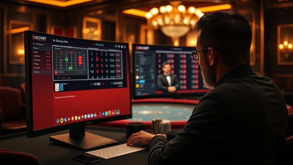 การแสดงผลอัตราจ่ายและเค้าไพ่บาคาร่าบนเดสก์ท็อป