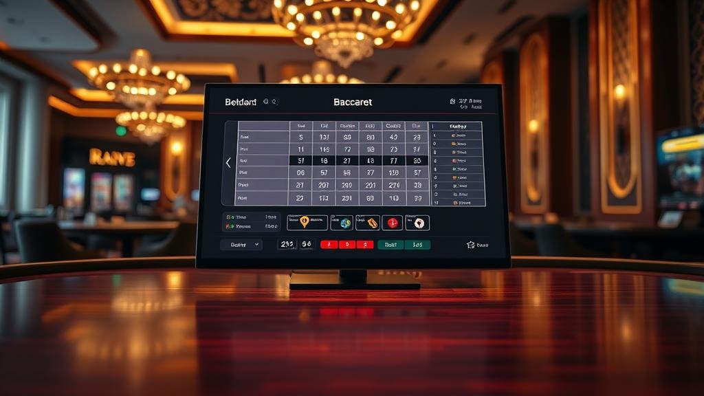 ตารางแสดงเค้าไพ่บาคาร่าแบบต่างๆ