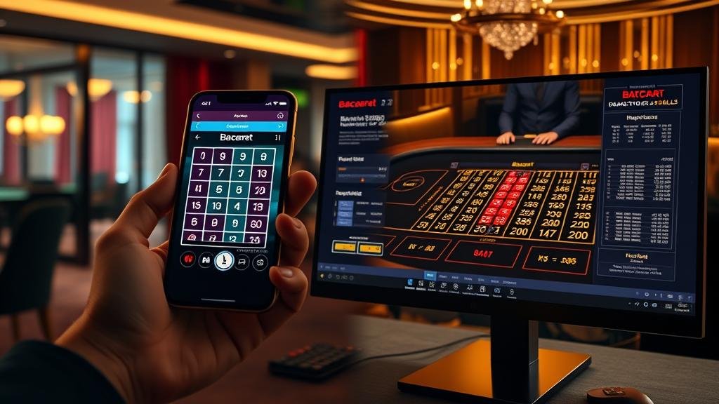 ตารางสถิติบาคาร่าบนแท็บเล็ต