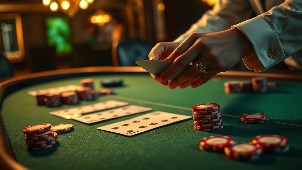 ตัวอย่างเค้าไพ่ถนนไม้ขีดในบาคาร่า