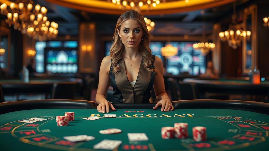 หน้าจอเกมบาคาร่าพร้อมสถิติ