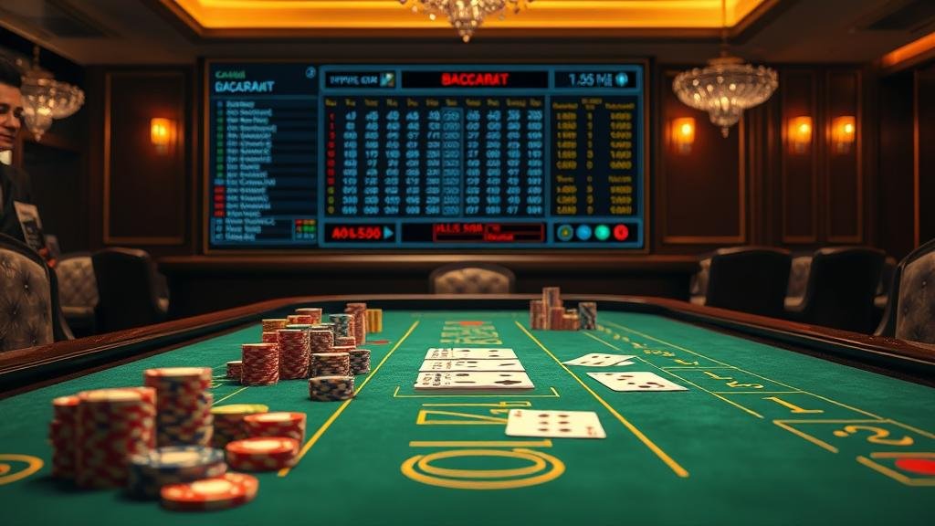 นักพนันกำลังวิเคราะห์เกมบาคาร่า