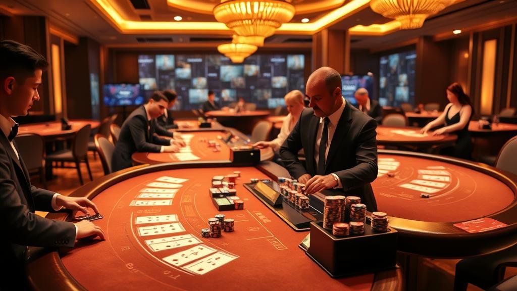 ดีลเลอร์บาคาร่าสดกำลังแจกไพ่