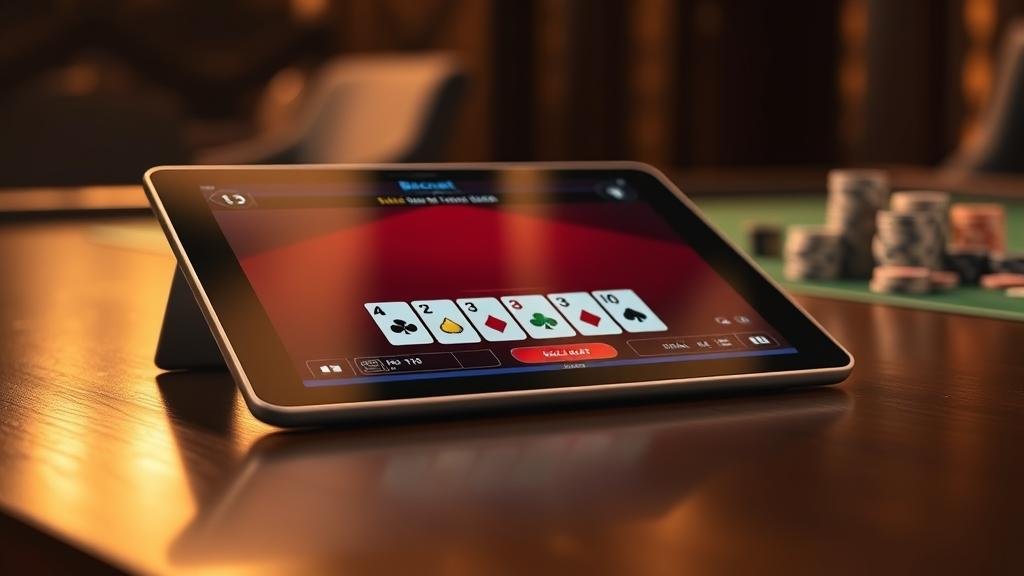 หน้าจอโทรศัพท์มือถือแสดงตารางบาคาร่า