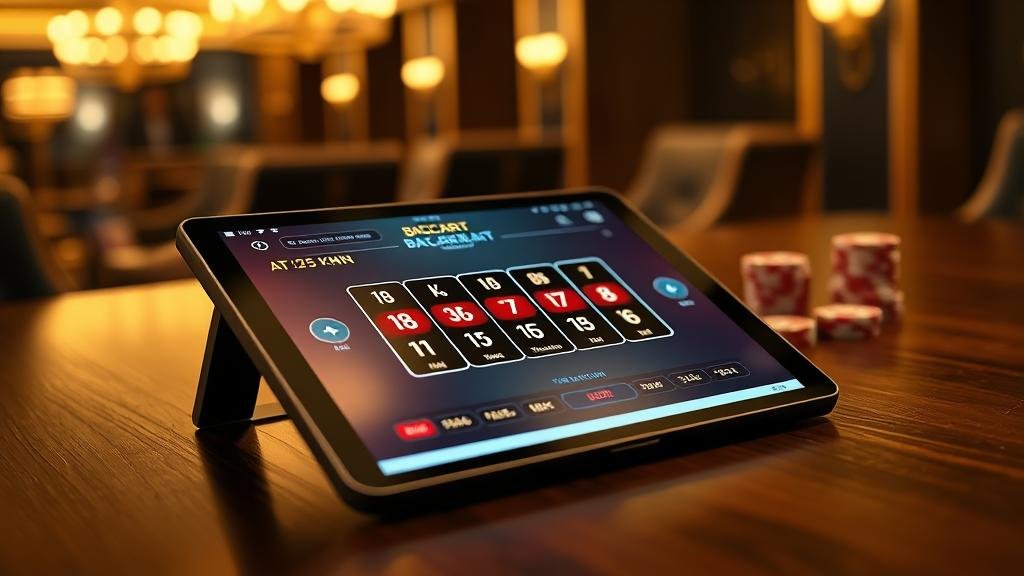 การอ่านประวัติไพ่บาคาร่า BBIN บนแท็บเล็ต