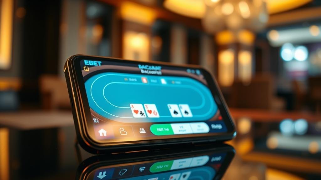 หน้าจอหลัก บาคาร่า EBET Nova แสดงตารางสด