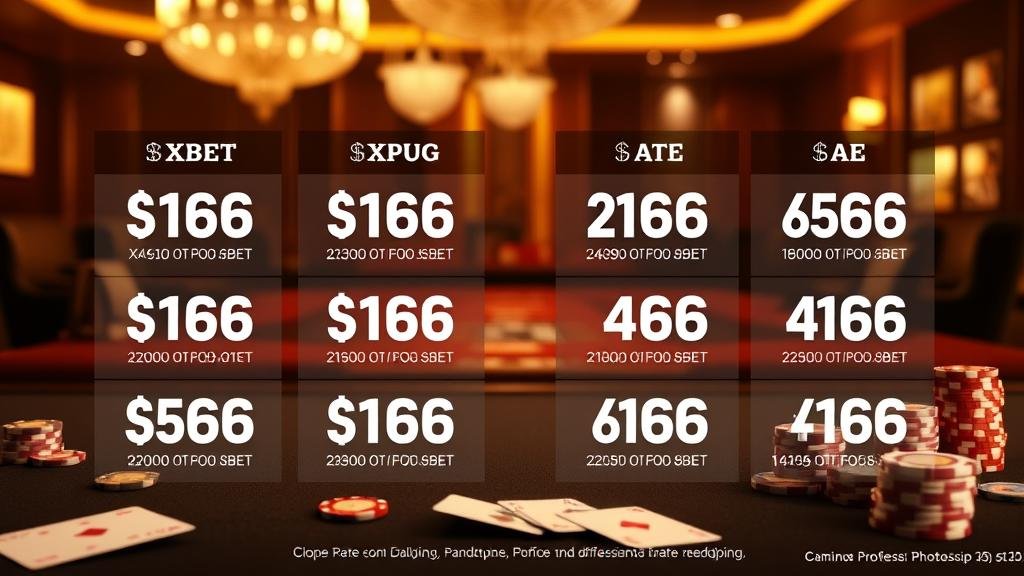 หน้าจอแสดงอัตราจ่ายบาคาร่า XPG