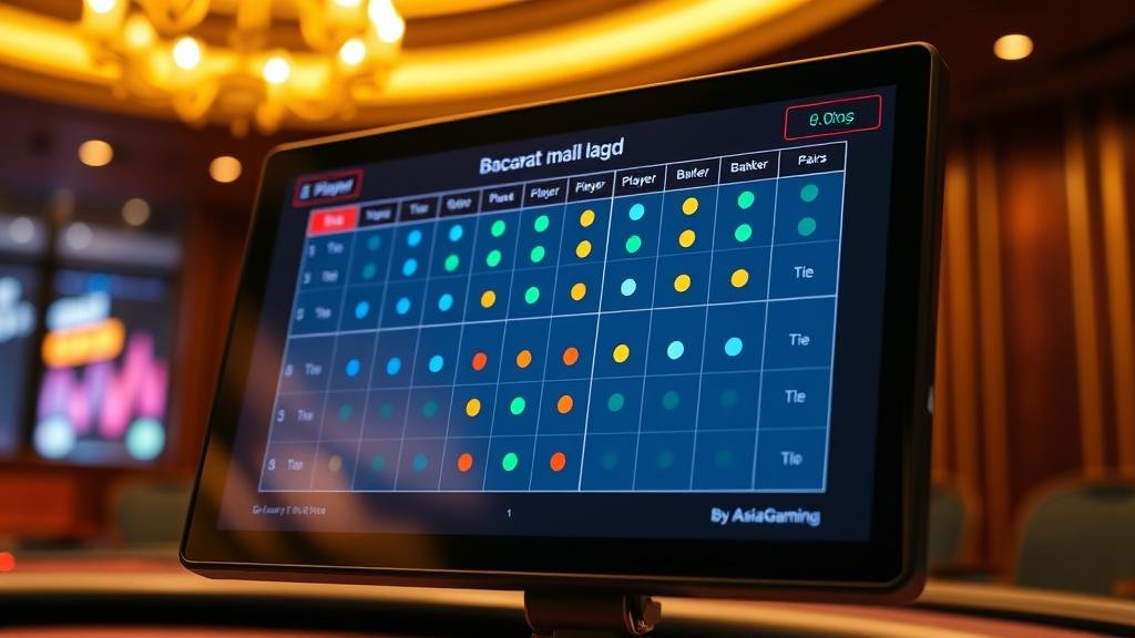 เปรียบเทียบเค้าไพ่บาคาร่า: ถนนเล็ก, ถนนใหญ่, ถนนไม้ขีด