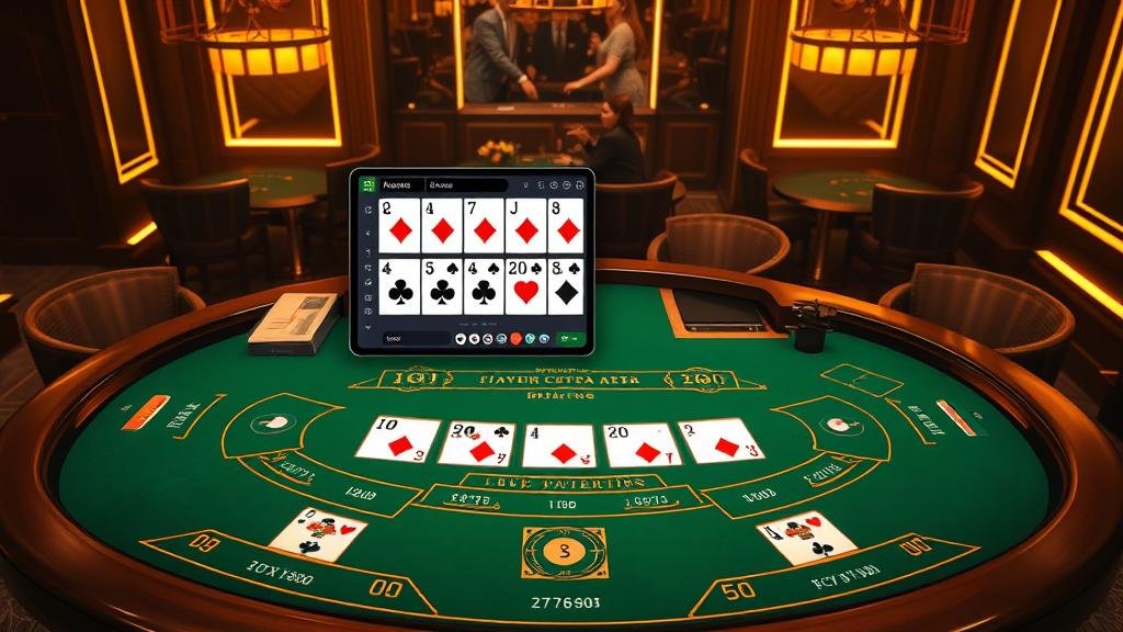 ภาพประกอบกลยุทธ์การอ่านเค้าไพ่และแผนการเดินเงินในบาคาร่า