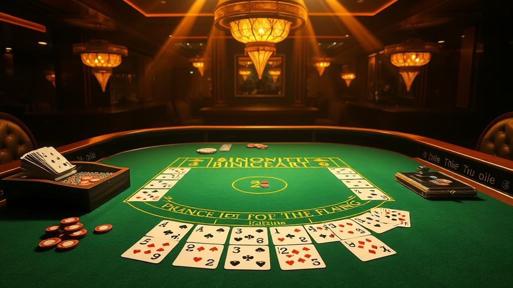 ภาพการเล่นบาคาร่าบนโต๊ะจริง