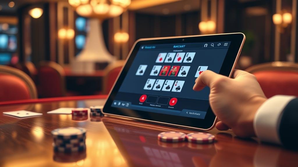 การอ่านเค้าไพ่บาคาร่าบนแท็บเล็ต