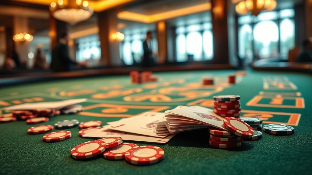 นักพนันกำลังเล่นบาคาร่าออนไลน์อย่างมีสมาธิ