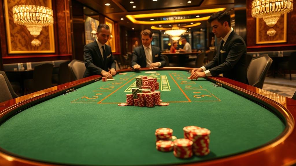 หน้าจอเกมบาคาร่า LuckyStreak พร้อมสถิติ