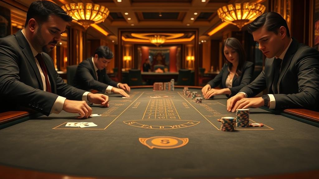 การบีบไพ่บาคาร่าบนแท็บเล็ต