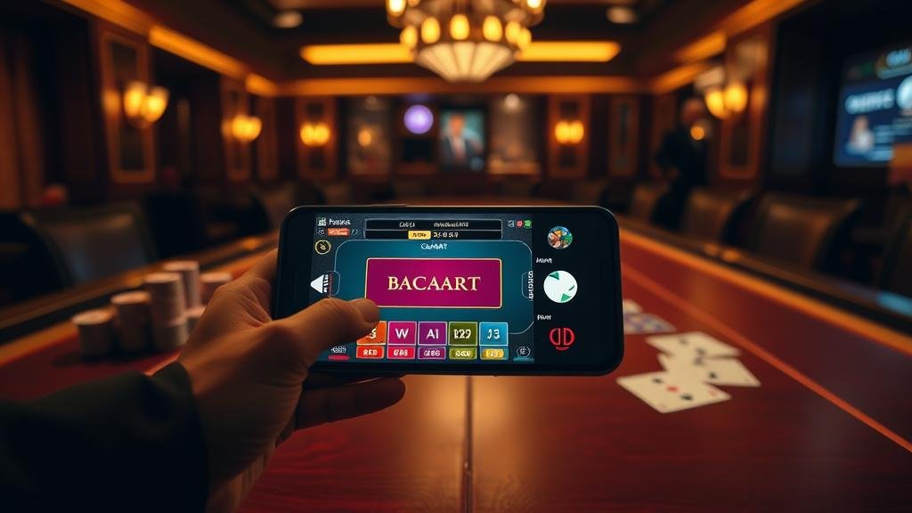 หน้าจอเกมบาคาร่า DG บนมือถือ