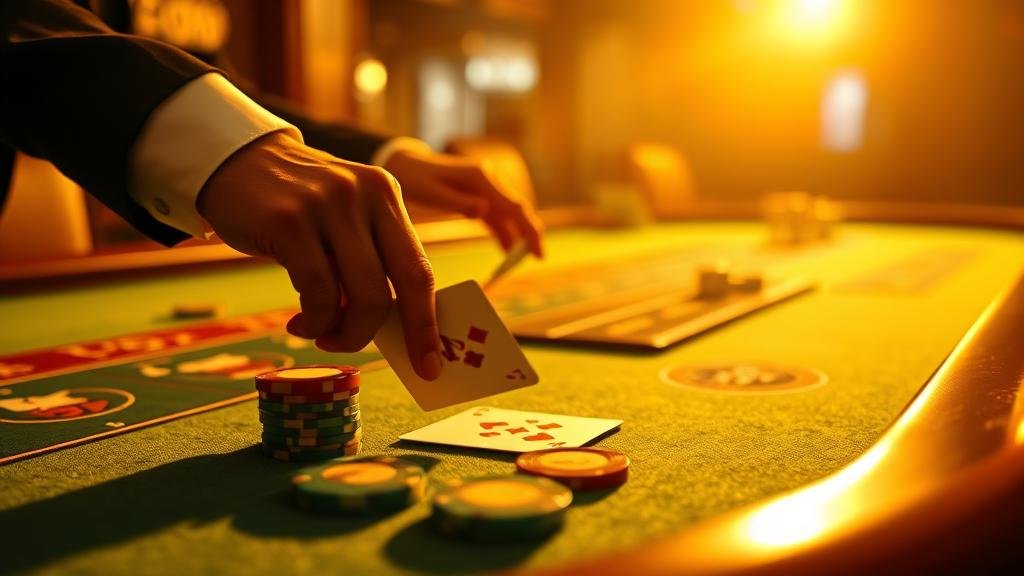 ดีลเลอร์สาวสวยในเกมบาคาร่า AE