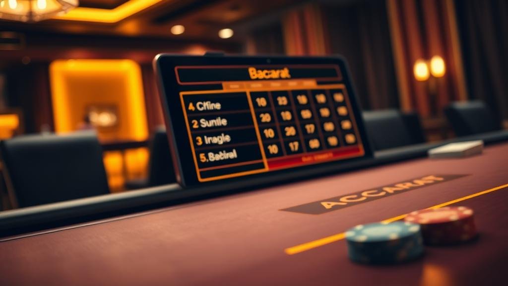 ตัวอย่างเค้าไพ่ปิงปองในบาคาร่า