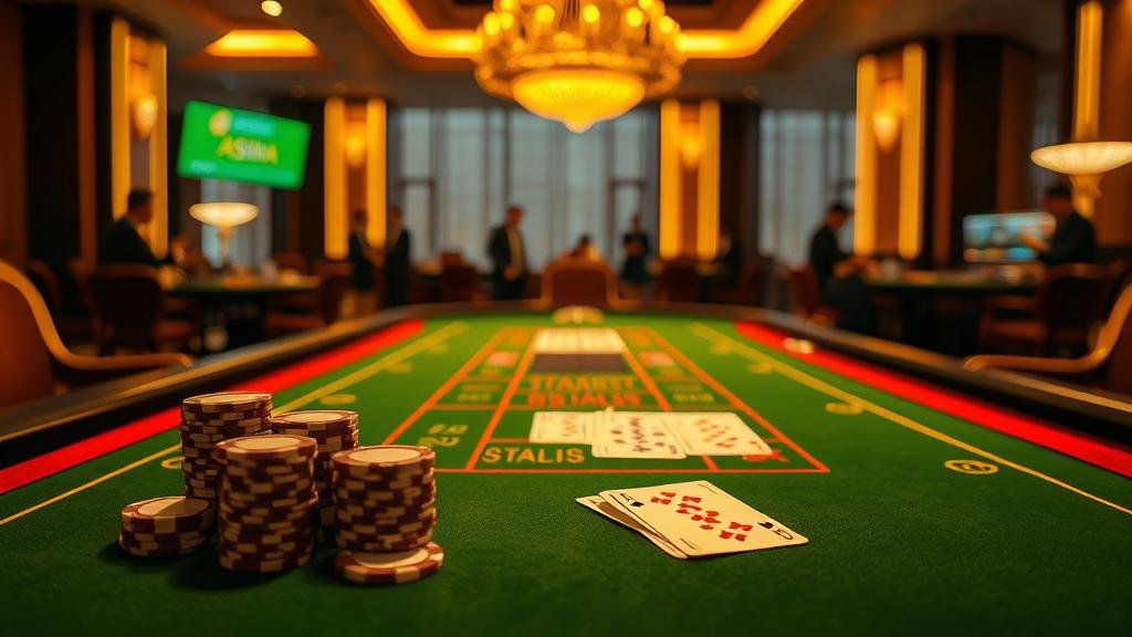 นักพนันกำลังวิเคราะห์เค้าไพ่บาคาร่า