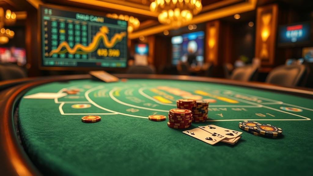 กราฟแสดงกลยุทธ์การเดิมพันบาคาร่าแบบ Paroli