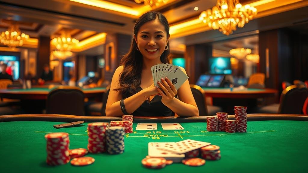 หน้าจอเกมบาคาร่า DG พร้อมสถิติ