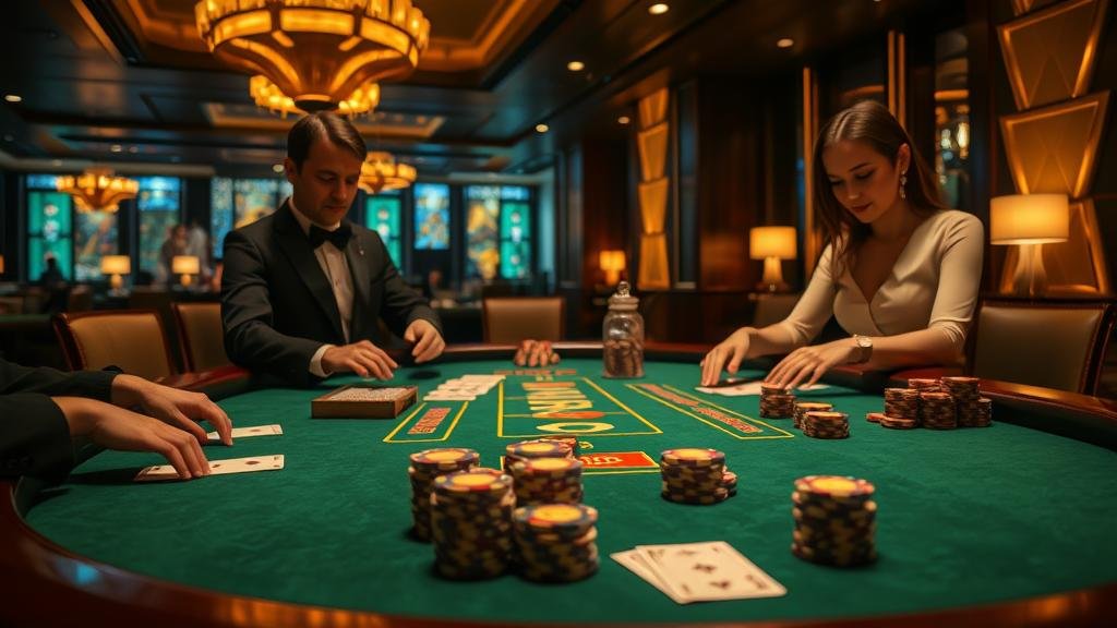 ตัวอย่างเค้าไพ่บาคาร่า เช่น ปิงปองและมังกร