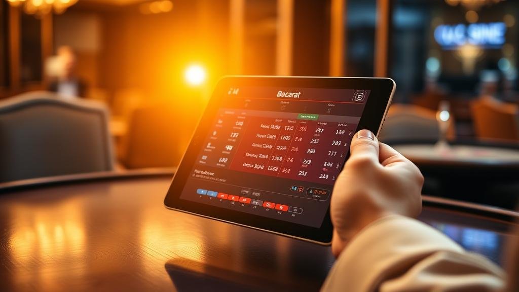 การติดตามสถิติและงบประมาณบาคาร่าบน iPad