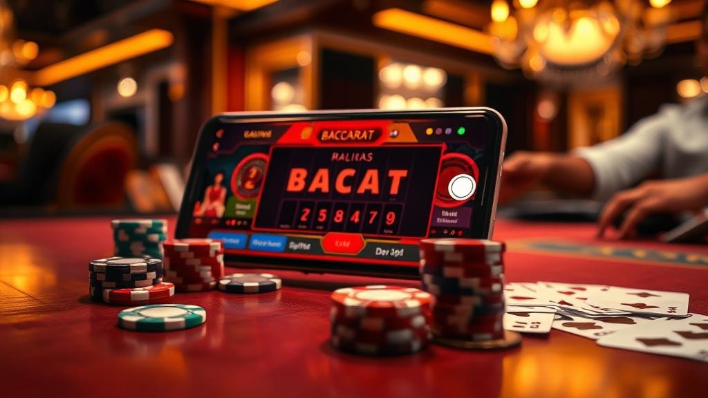 หน้าจอแสดงผลเกมบาคาร่าบนมือถือ
