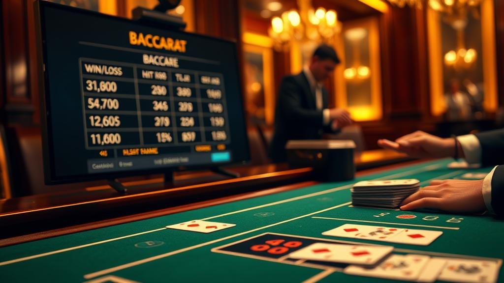 หน้าจอเกมบาคาร่า BBIN พร้อมสถิติสด