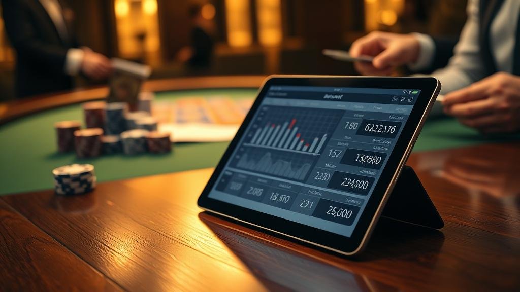การเล่นบาคาร่าบนแท็บเล็ตพร้อมสถิติ