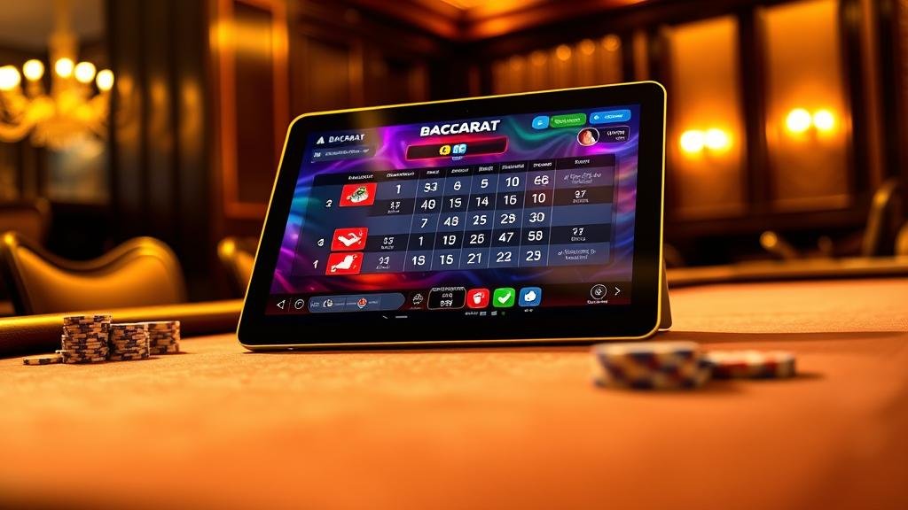 การดูสถิติบาคาร่าบนแท็บเล็ต