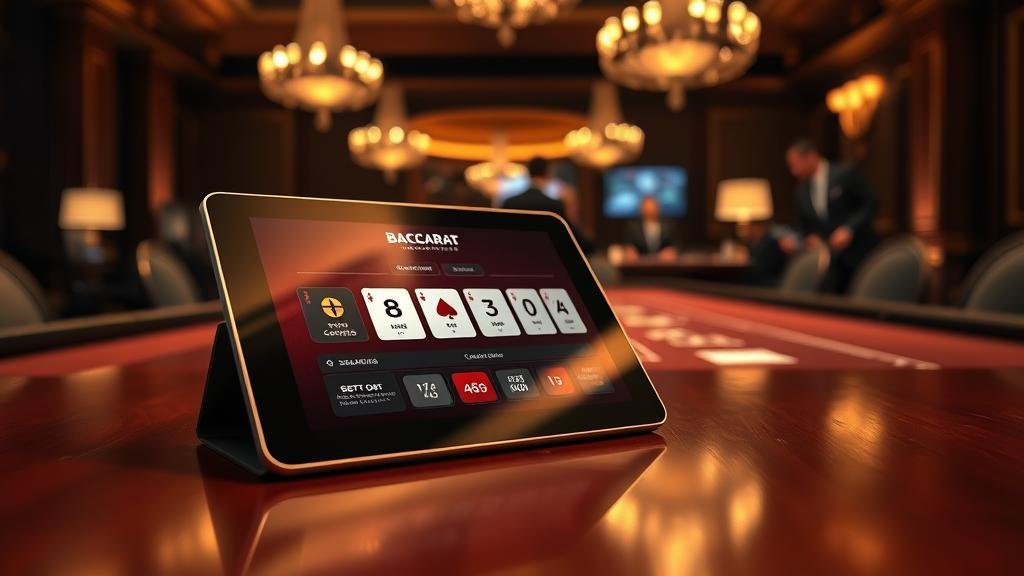 ตารางสถิติบาคาร่าบนแท็บเล็ต