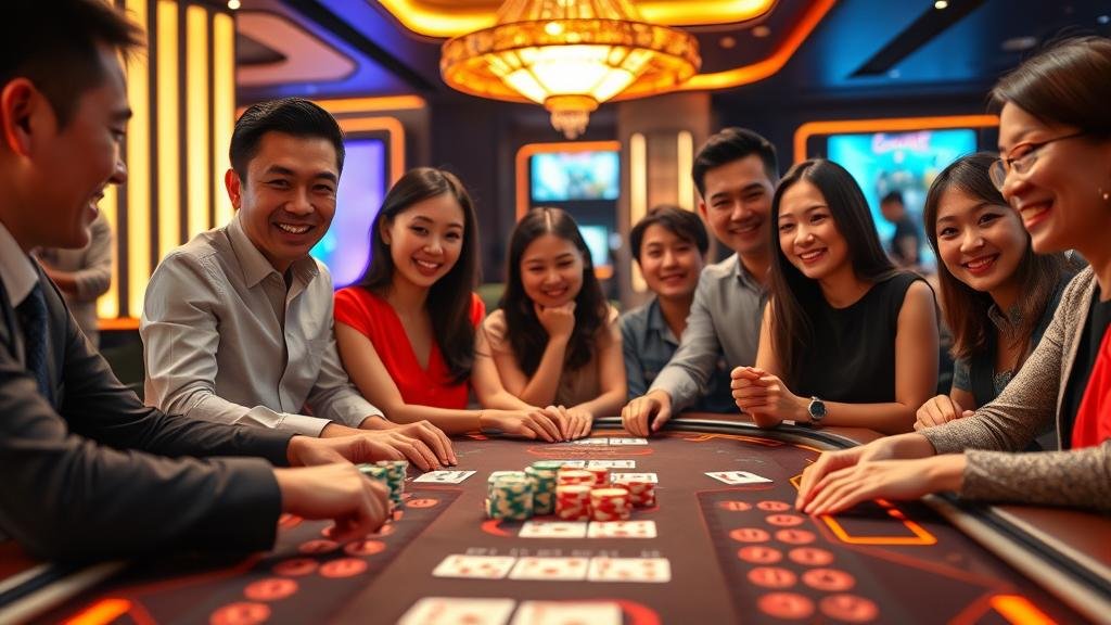 หน้าจอโทรศัพท์มือถือแสดงเกมบาคาร่าออนไลน์