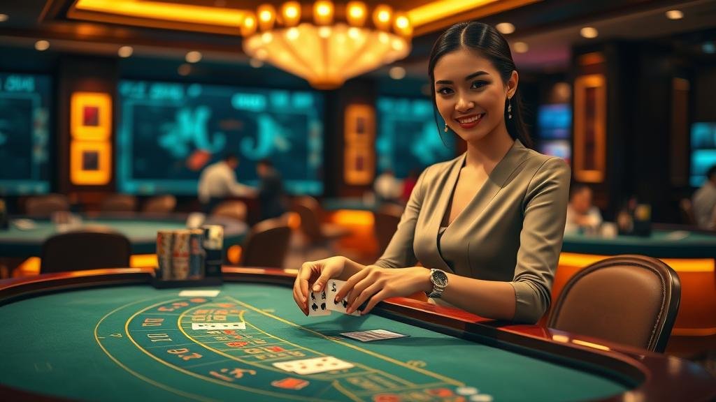 โต๊ะบาคาร่า AllBet ที่มีตัวเลือกการเดิมพันหลากหลายและบรรยากาศคึกคัก