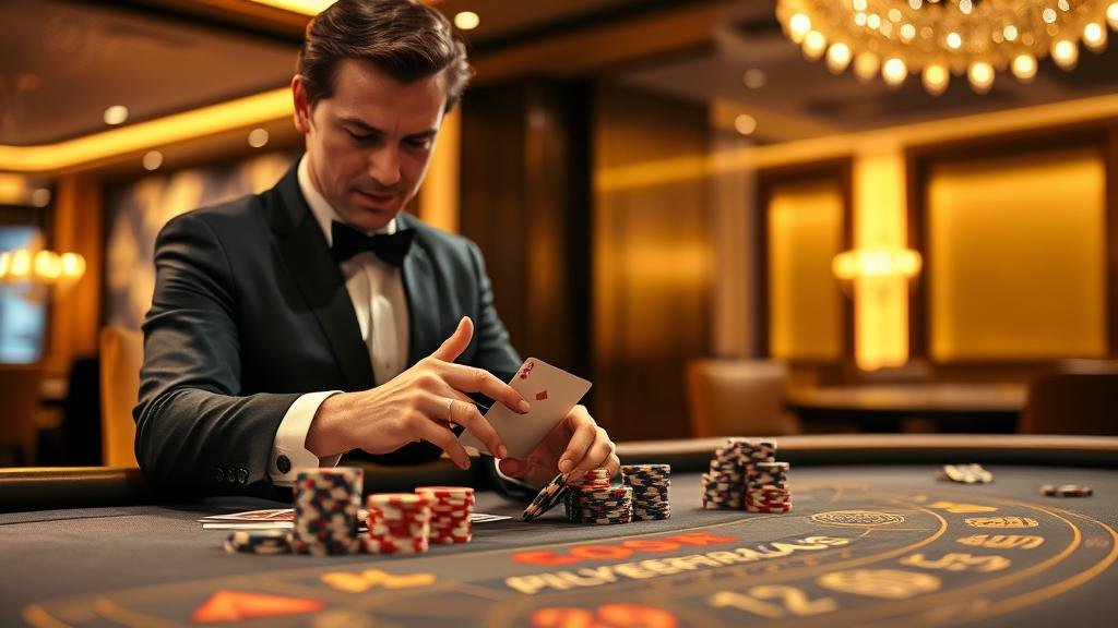 ตัวอย่างเค้าไพ่ถนนไม้ขีดในเกมบาคาร่า