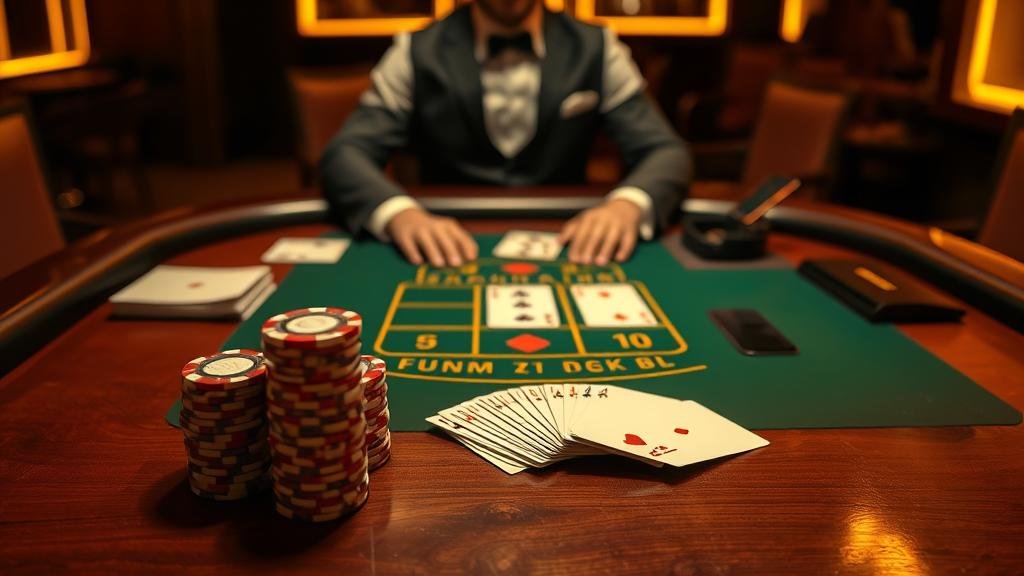 ดีลเลอร์สาวสวยในห้องบาคาร่าสด