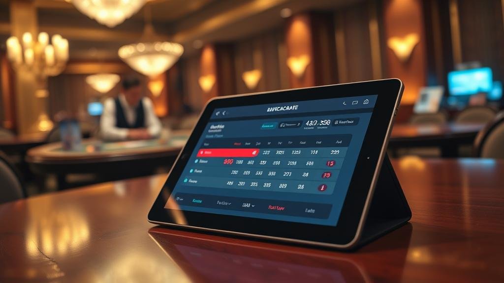 การเลือกห้องบาคาร่าบนแท็บเล็ตจากค่าย DG