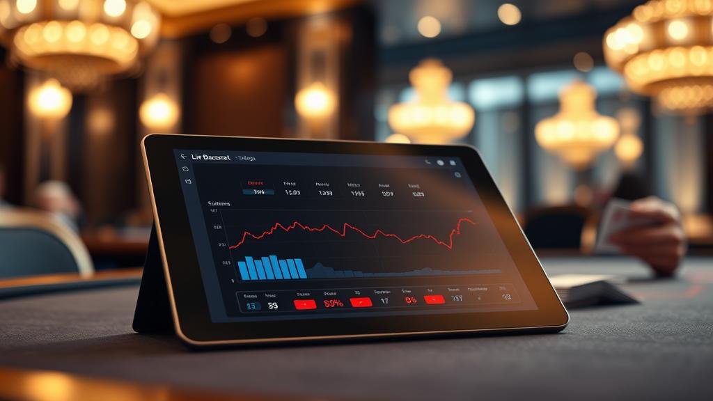 การบันทึกผลการเล่นบาคาร่าบนแท็บเล็ต