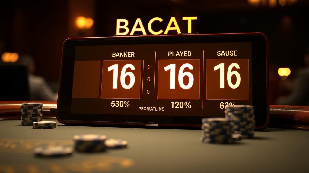 หน้าจอแสดงสถิติเปอร์เซ็นต์บาคาร่า Betgames