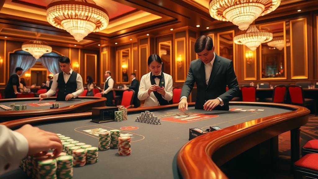 ตัวอย่างเค้าไพ่บาคาร่า เช่น ลูกปัด และปิงปอง