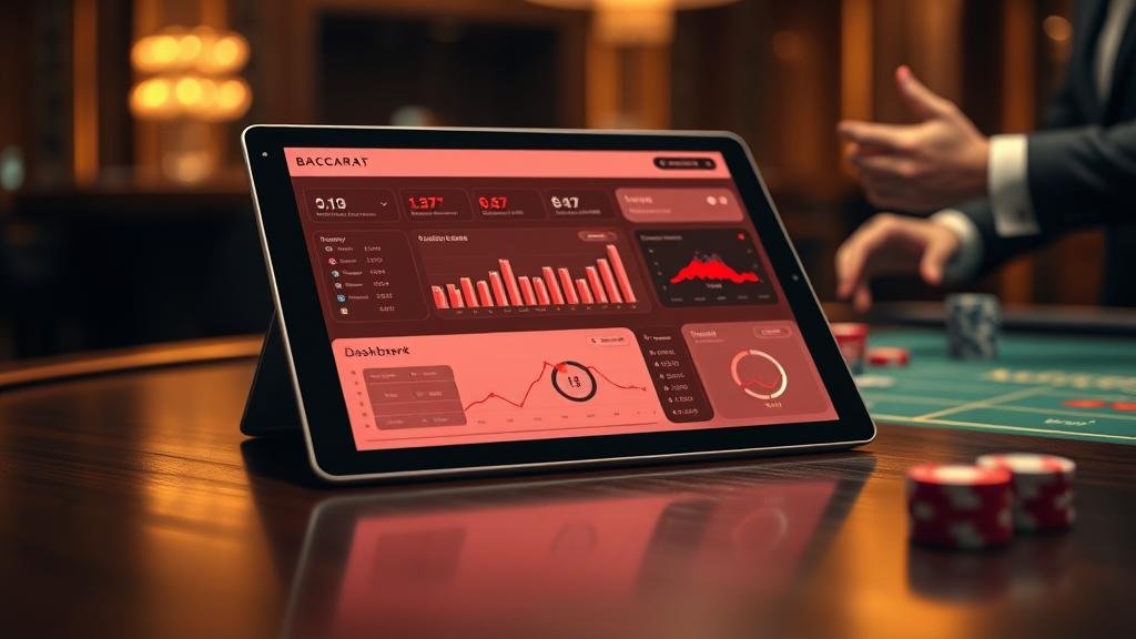การแสดงผลบาคาร่าและแดชบอร์ดวิเคราะห์บนมือถือ