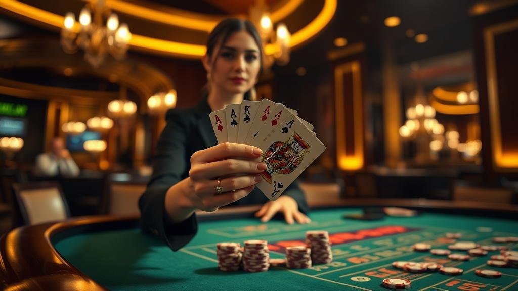 หน้าจอแสดงผลเค้าไพ่บาคาร่าด้วยระบบออโต้