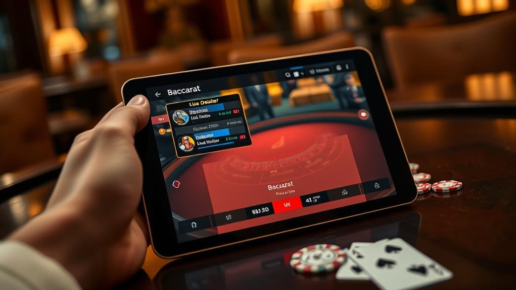 อินเทอร์เฟซเกมบาคาร่า Playtech บนเดสก์ท็อป