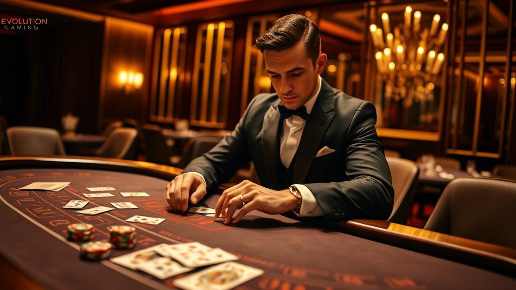 หน้าจอเกมบาคาร่า Evolution แสดงผลการเดิมพัน