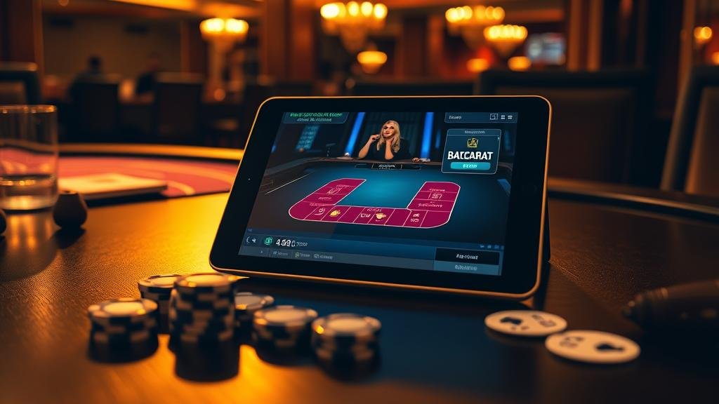บาคาร่าสด Ezugi บนแท็บเล็ต