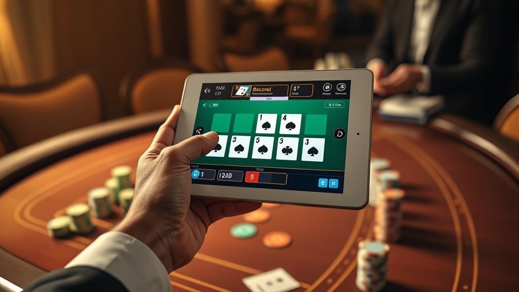 ตารางสถิติบาคาร่าบนแท็บเล็ต